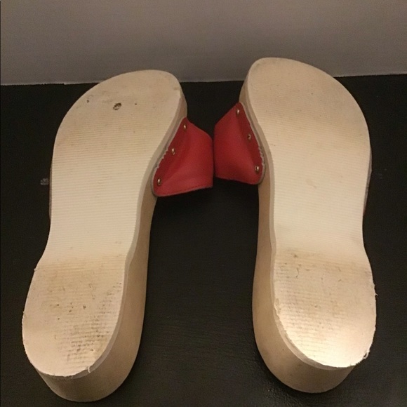 Dr Scholls Vintage Wood Leather Sandals - Picture 9 of 11